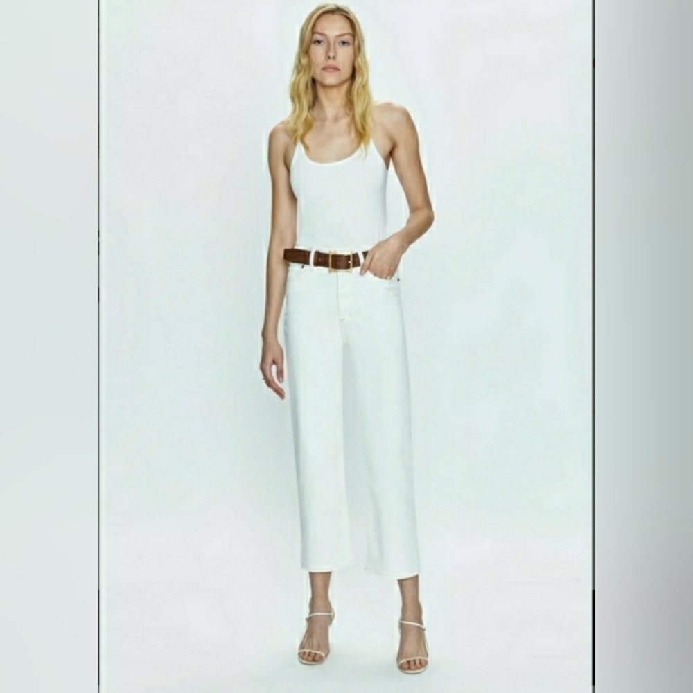 NWT PISTOLA Cassie Crop Super High Rise Straight Crop Denim size 32